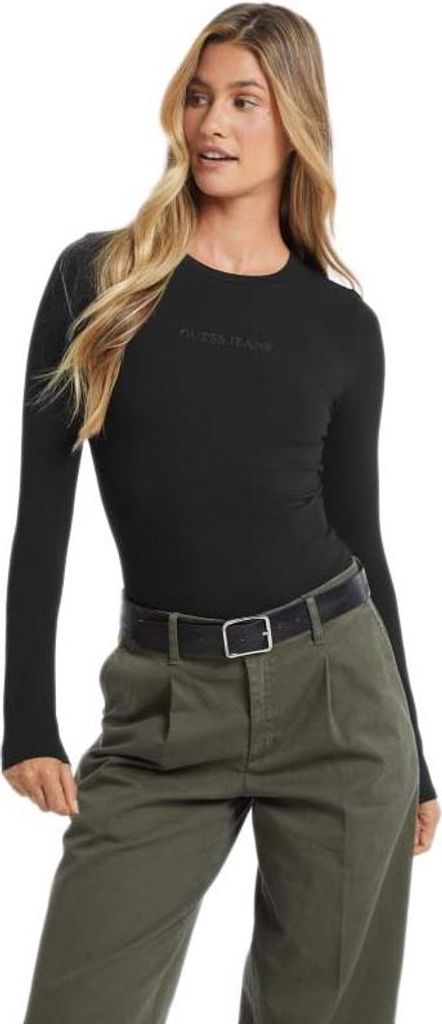 Guess Jeans Gj W4bp41-j1314 Langarm-body Schwarz S Damen Schwarz S