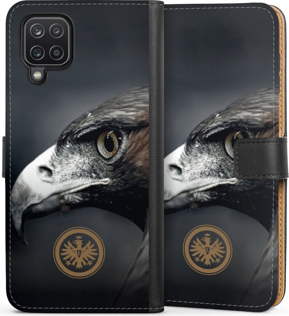 DeinDesign Klapphülle für Samsung Galaxy A12 Handytasche Lederhülle Tasche Adler Eintracht Frankfurt Offizielles Lizenzprodukt