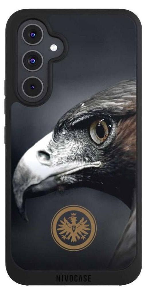 NIVOCASE Handyhülle für Samsung Galaxy A54 5G Hülle NIVOpure Case Schwarz Adler Eintracht Frankfurt Offizielles Lizenzprodukt