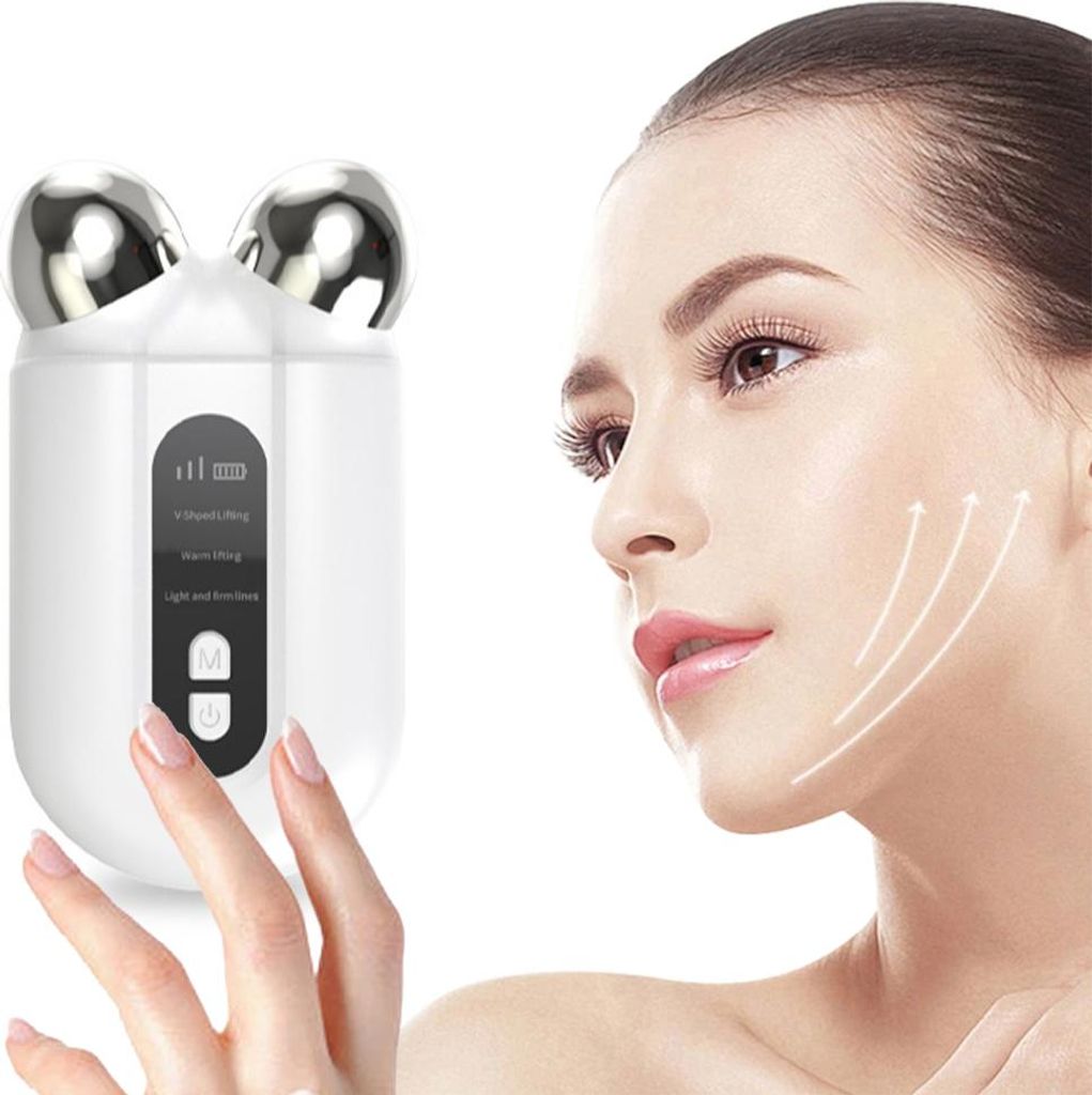 MODFU Kopfmassagegeräte, Gesichts- und Nackenlifting Massagegerät, Mikrostrom Anti-Aging, Hautstraffung, Elektrisches Beauty Gerät für Frauen, ...