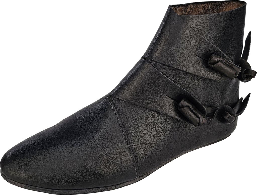 Wendegenähte Wikinger Schuhe Typ Jorvik Schwarz 37