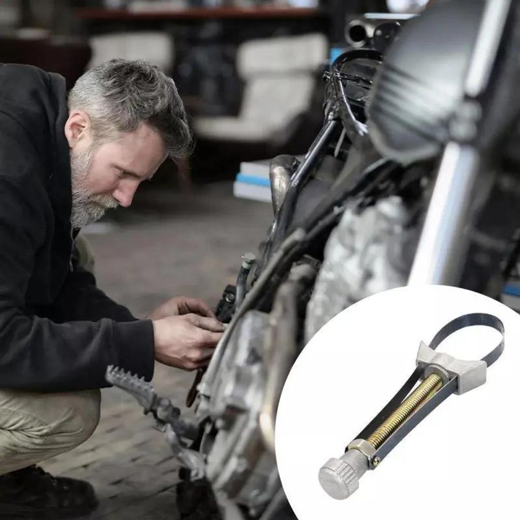 Werkzeug zum Entfernen von Ölfiltern mit verstellbarem Durchmesser, Ölfilterschlüssel für Autos.
