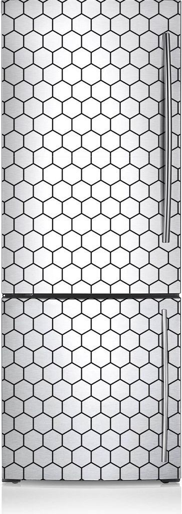 Magnetfolie Magnete Küche Kühlschrank Dekoration 60x205 cm - Honig-Platten-Muster.