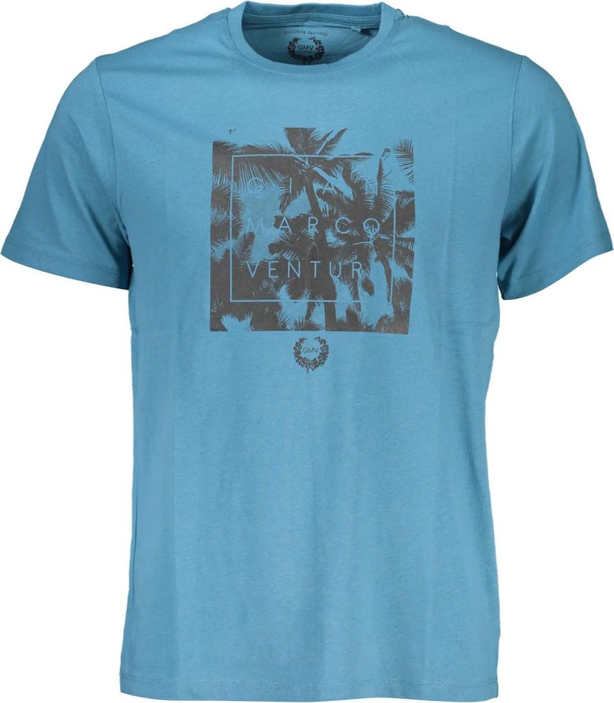 GIAN MARCO VENTURI Herren KURZARM-T-SHIRT Blau AU00787LIVIO_4A53DC8_BLUBLUEBAY : Größe - 2XL Größe: 2XL