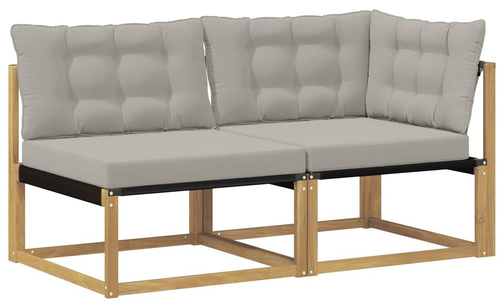 vidaXL Sectional Sofa Einheiten mit Kissen Weiß 162,5 x 83 x 73 cm