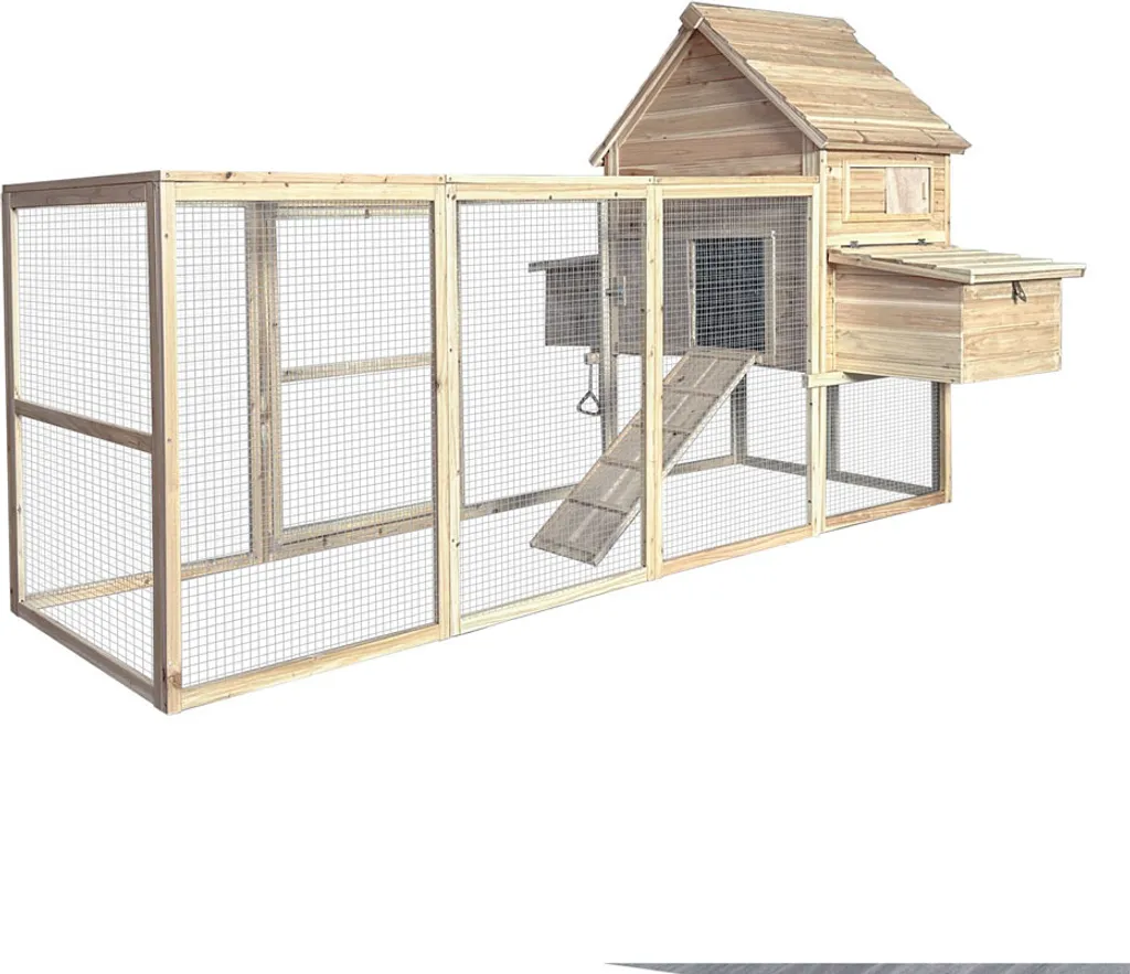 Poulailler de Jardin pour 6 Poules - Enclos Extérieur Spacieux Tano