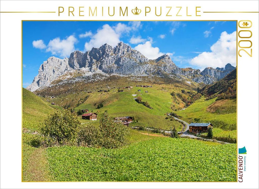 CALVENDO Puzzle Wanderweg nach Partnun Prättigau 2000 Teile Puzzle quer | 2000 Teile Lege-Größe 90x67cm Foto-Puzzle für glückliche Stunden