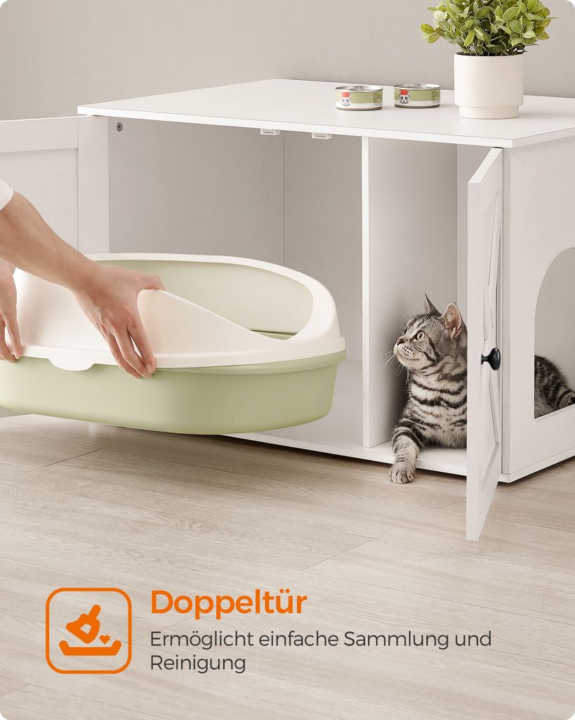 FEANDREA Katzentoilette,80x53x49,2cm,mit herausnehmbarem Produktbild 7