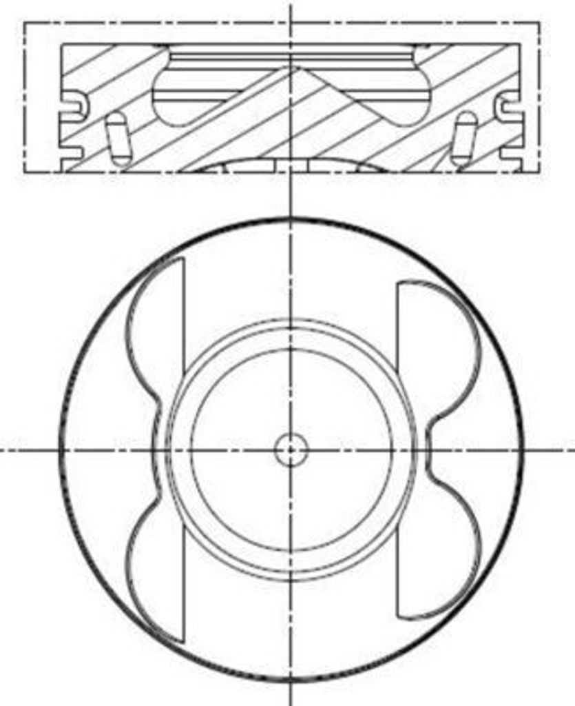 MAHLE 001 PI 00190 000 Kolben passend für MERCEDES-BENZ SPRINTER 3,5-t Kasten (906) Sprinter 3,5-T Kastenwagen (907, 910) SPRINTER 3-t Kasten (906)