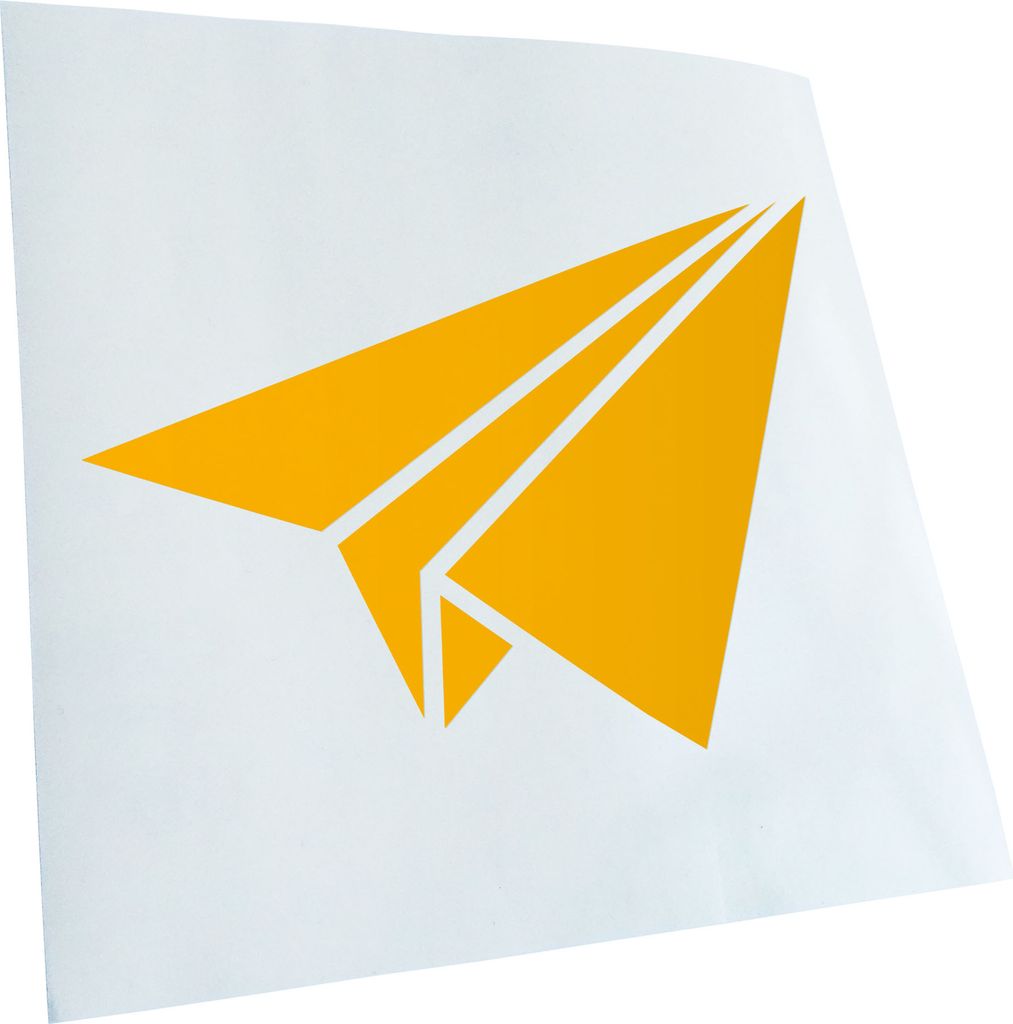 Kiwistar - Autoaufkleber - Papierfalten Papierflieger - Gelb - 60x43cm - Aufkleber für Auto, Laptop, Fahrrad, LKW, Motorrad mehrfarbig JDM Decal R...