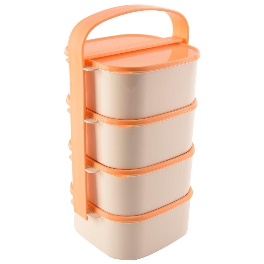 ORION Tragbare Lebensmittelbehälter für Mittagessen / Kochgeschirr 4x1,15l