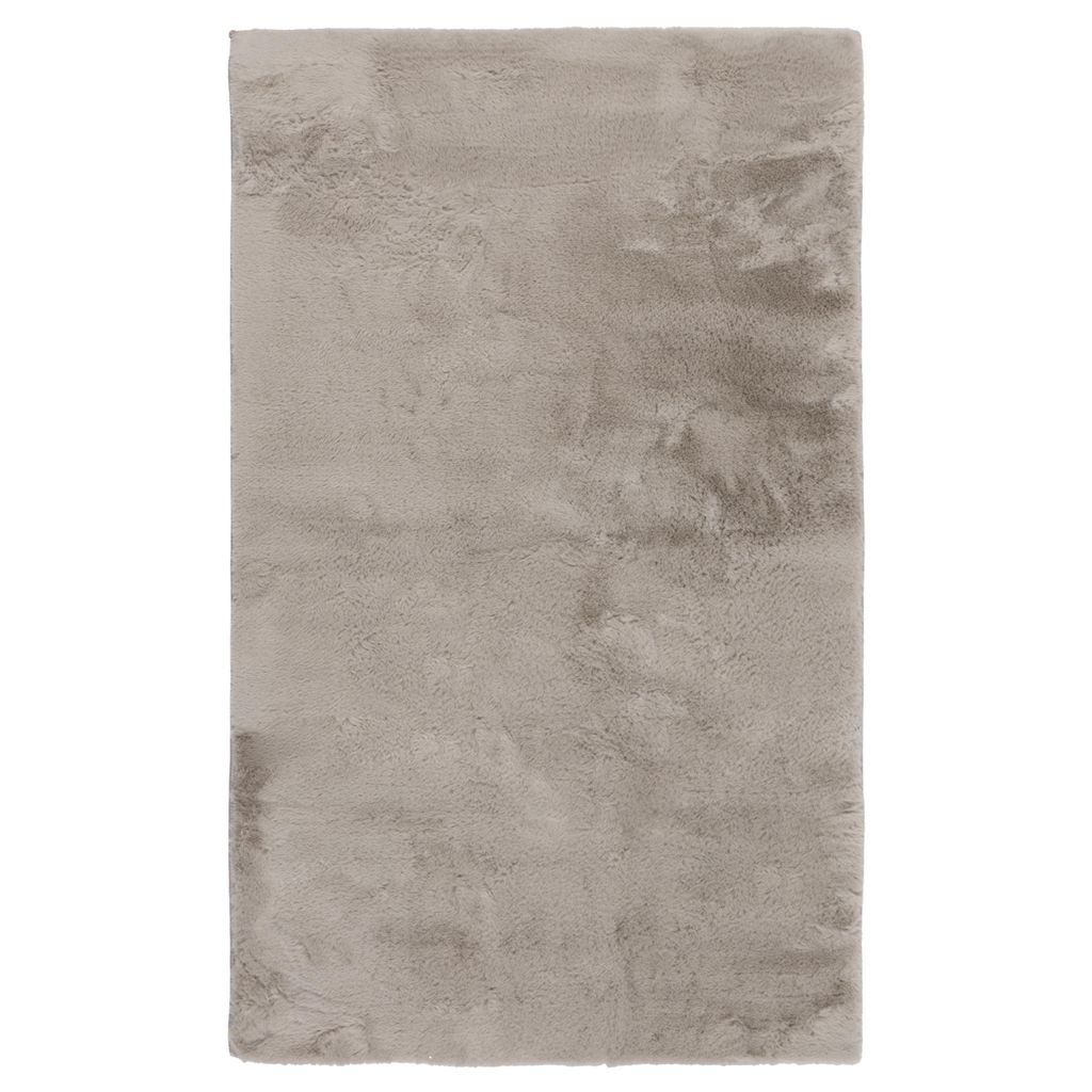 A plain, top-down view of a rectangular rug.