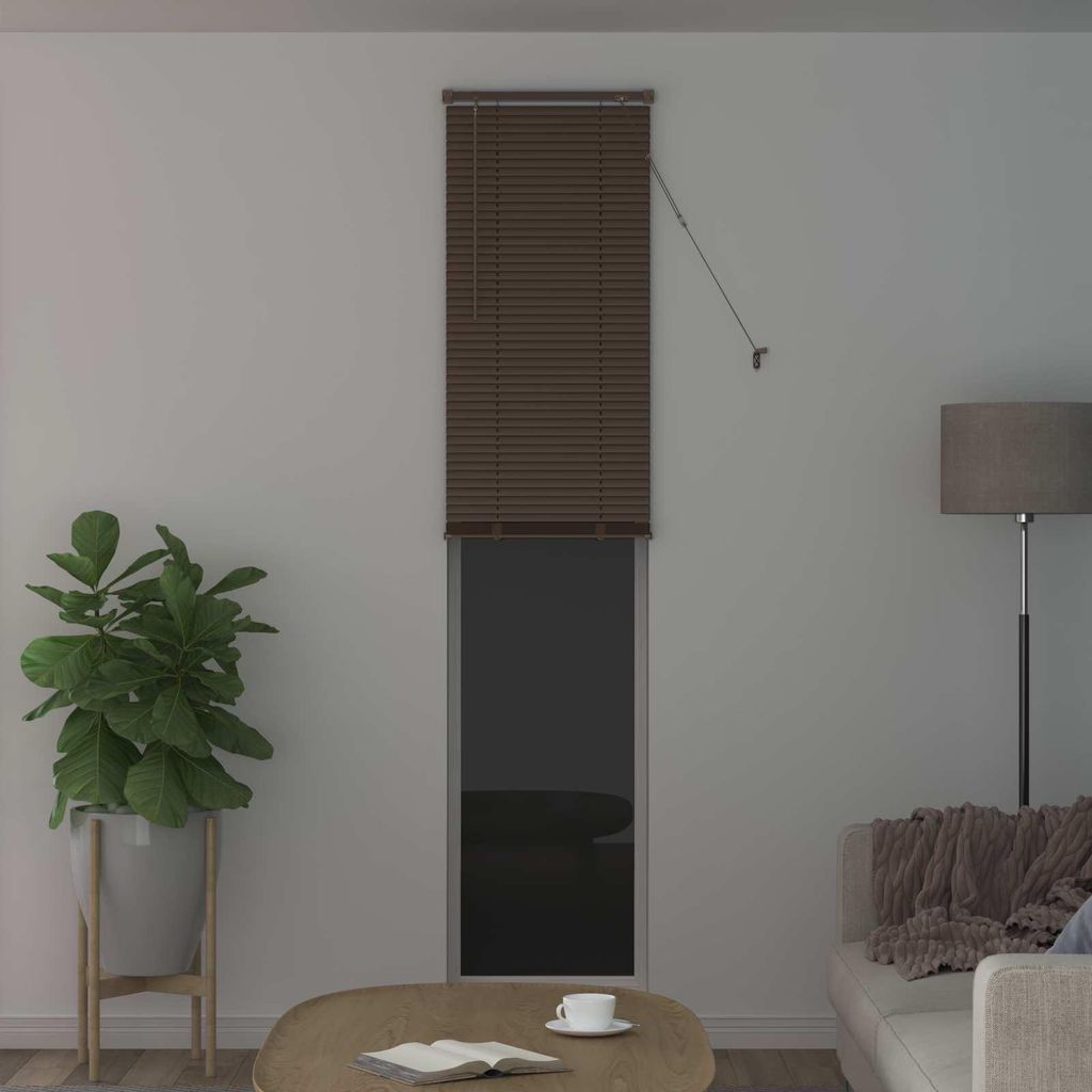 (Robust Möbel)Venetianer Jalousie - CLORIS - Robust und langlebig - Dunkelbraun mit Muster 213x60cm PVC - Rollos NeuMöbel2269944