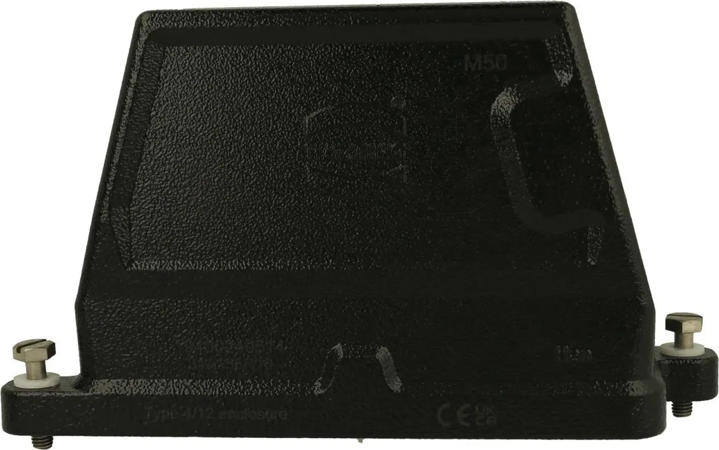 Boîtier Harting Han 24HPR étanche IP68 avec sortie latérale 1xM50 à vis