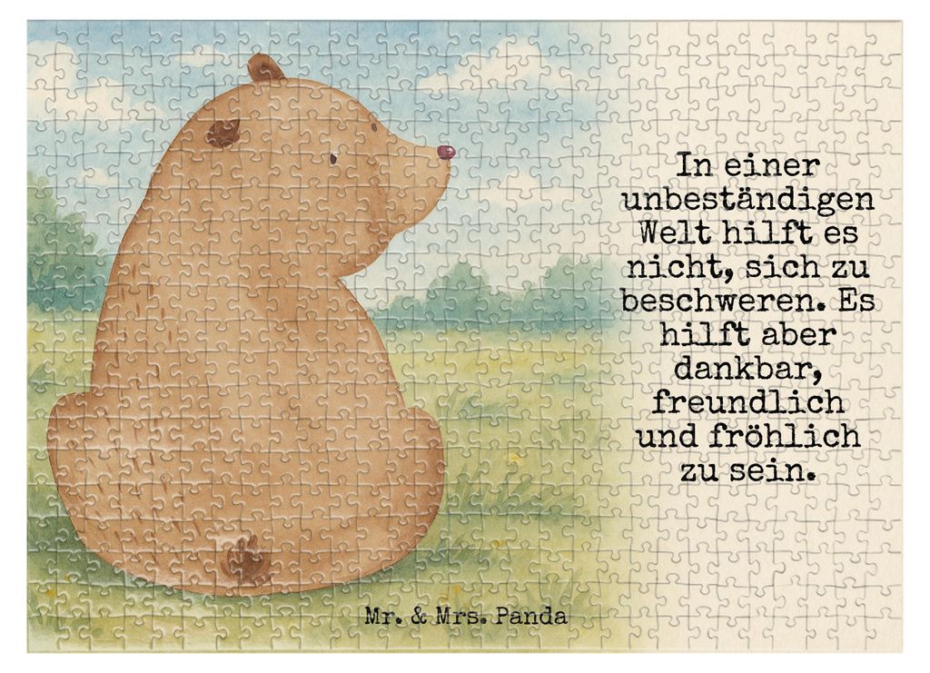 Mr. & Mrs. Panda Puzzle Bär Schulterblick Design 551 Teile - Weiß - Geschenk, Weltansicht, Teddy, 2000, 500, Weisheit, Selbstachtung, 300, Puzzle...