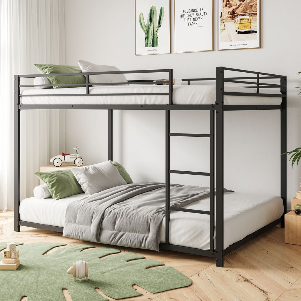 Letto a castello per bambini Fortuna Lai - nero - 140x200cm Immagine del prodotto 