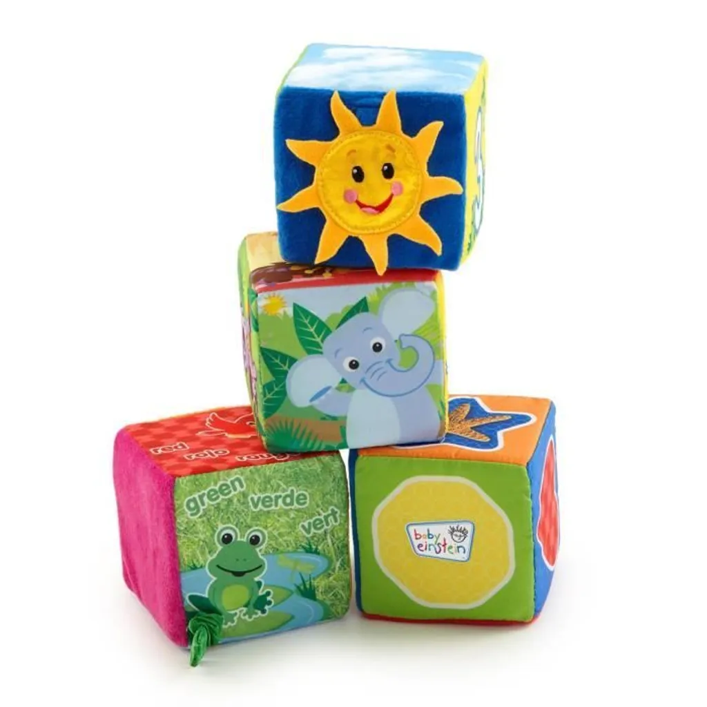 Cubes d'Éveil Souples pour Bébé : Jouets de Dentition et Construction