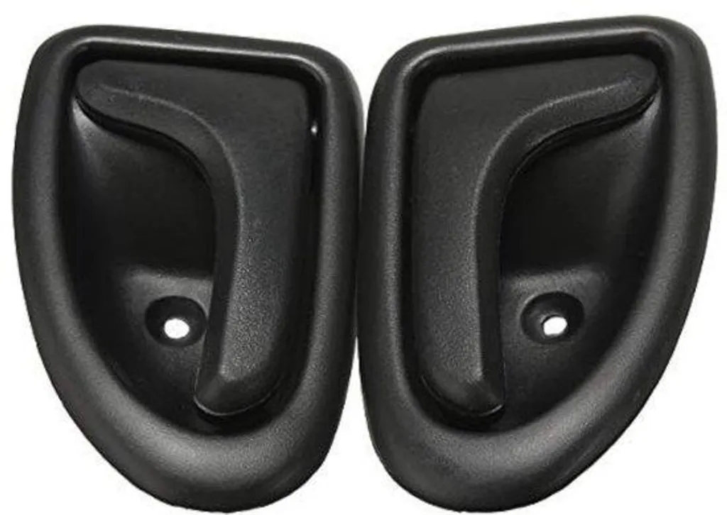 Jeu de poignées de porte (1 paire) en aluminium brossé - Design Moderne