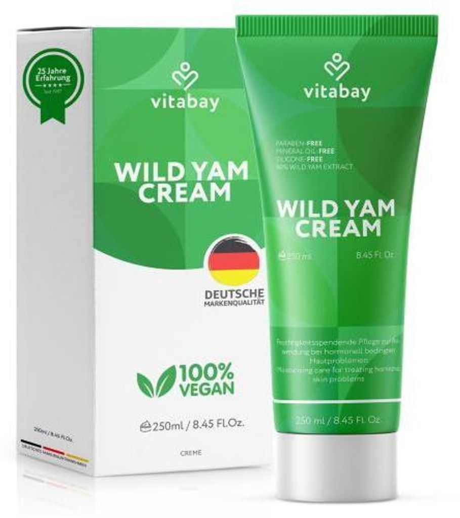 Vitabay Wild Yams Creme 250 ml – Pflegende Yamswurzel Creme Produktbild 