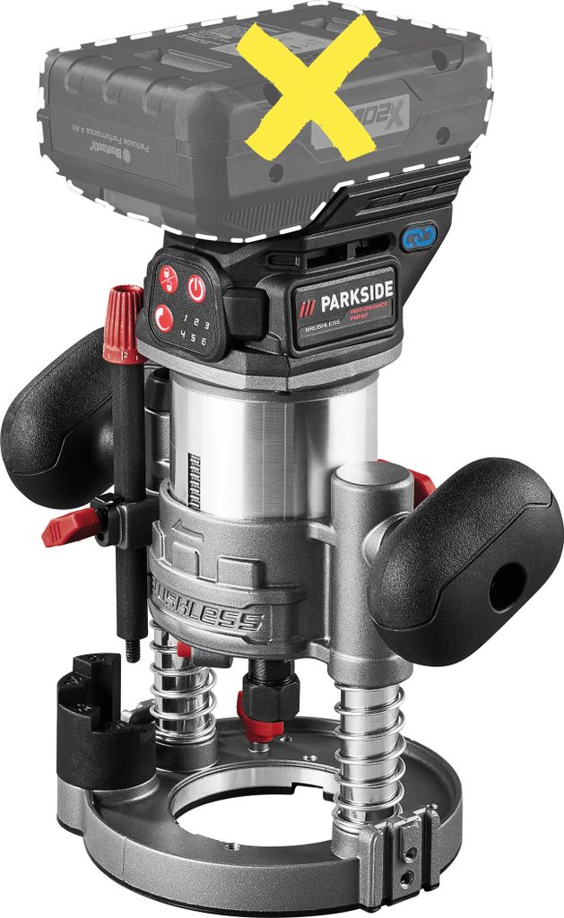 PARKSIDE PERFORMANCE® 20 V 3-in-1-Akku-Multifunktionsfräse Produktbild 