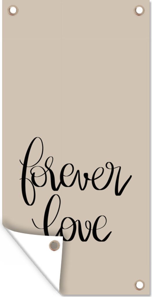 MuchoWow 40x80 cm Outdoor-Poster Gartendeko Sichtschutz Garten Poster für den Garten Liebe - Sprichwörter - Ehepaar
