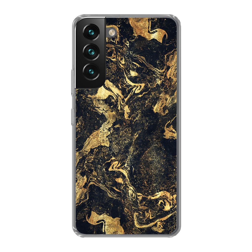 MuchoWow Handyhülle Schutzhülle Hülle für Samsung Galaxy S22 Plus Marmor - Luxus - Gold Silikon Softcase Handy Hülle - Schutzabdeckung