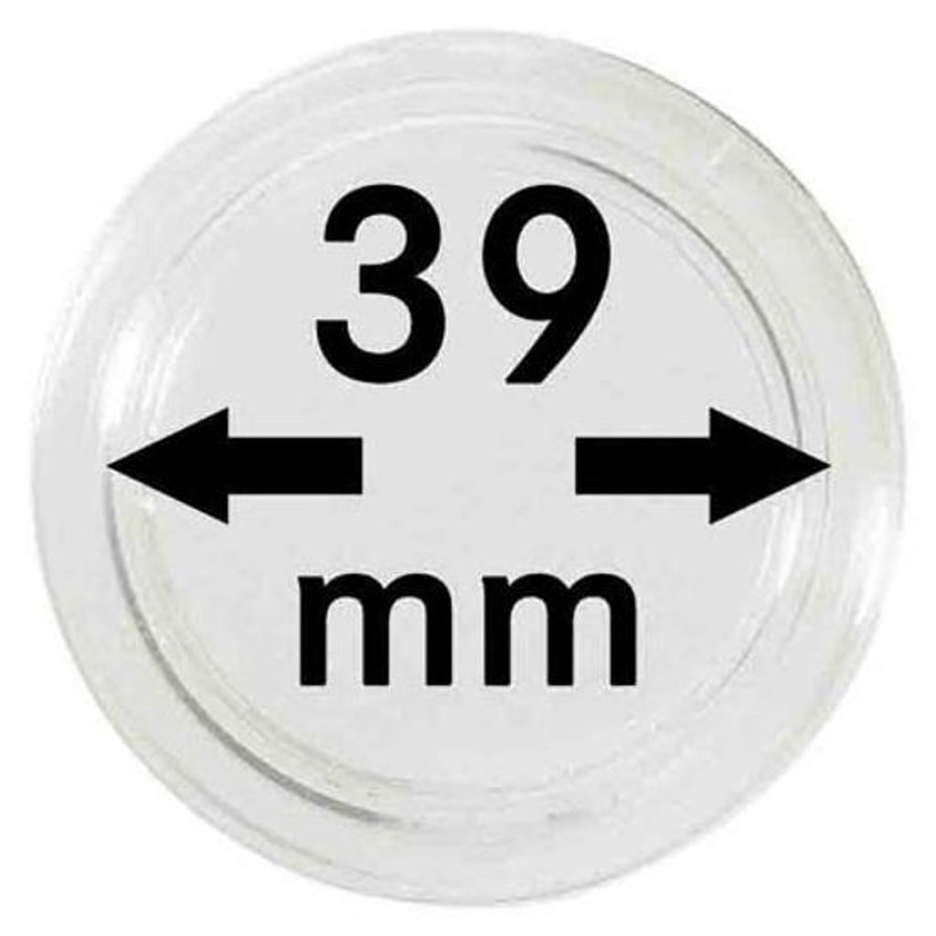 Lindner 2251039 Münzkapseln 39 mm-100er Pack Produktbild 