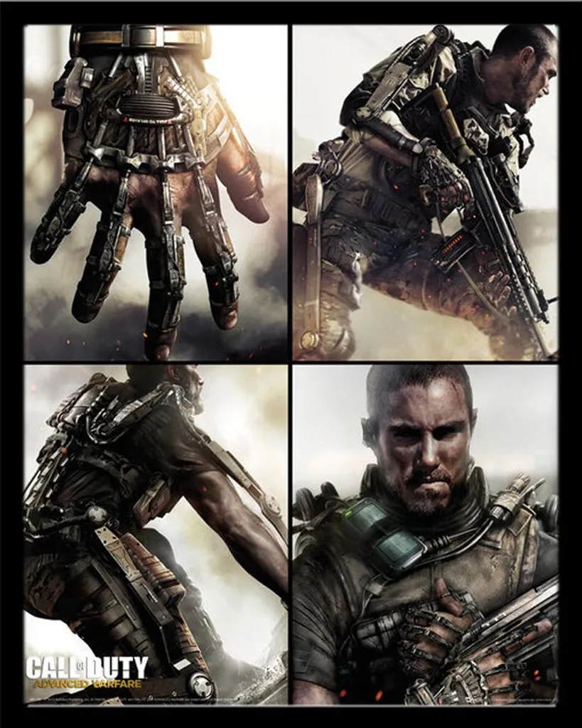 Call of Duty Advanced Warfare Mini Poster Grid avec Cadre Noir Shinsuke