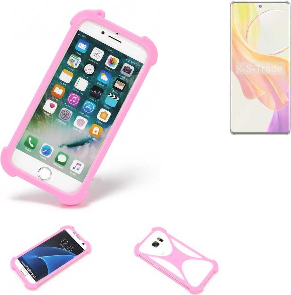 K-S-Trade Handy Hülle kompatibel mit Vivo V29 Lite 5G Schutz Hülle Bumper Silikon Schutz Hülle Cover Case Silikoncase Silikonbumper TPU Softcase