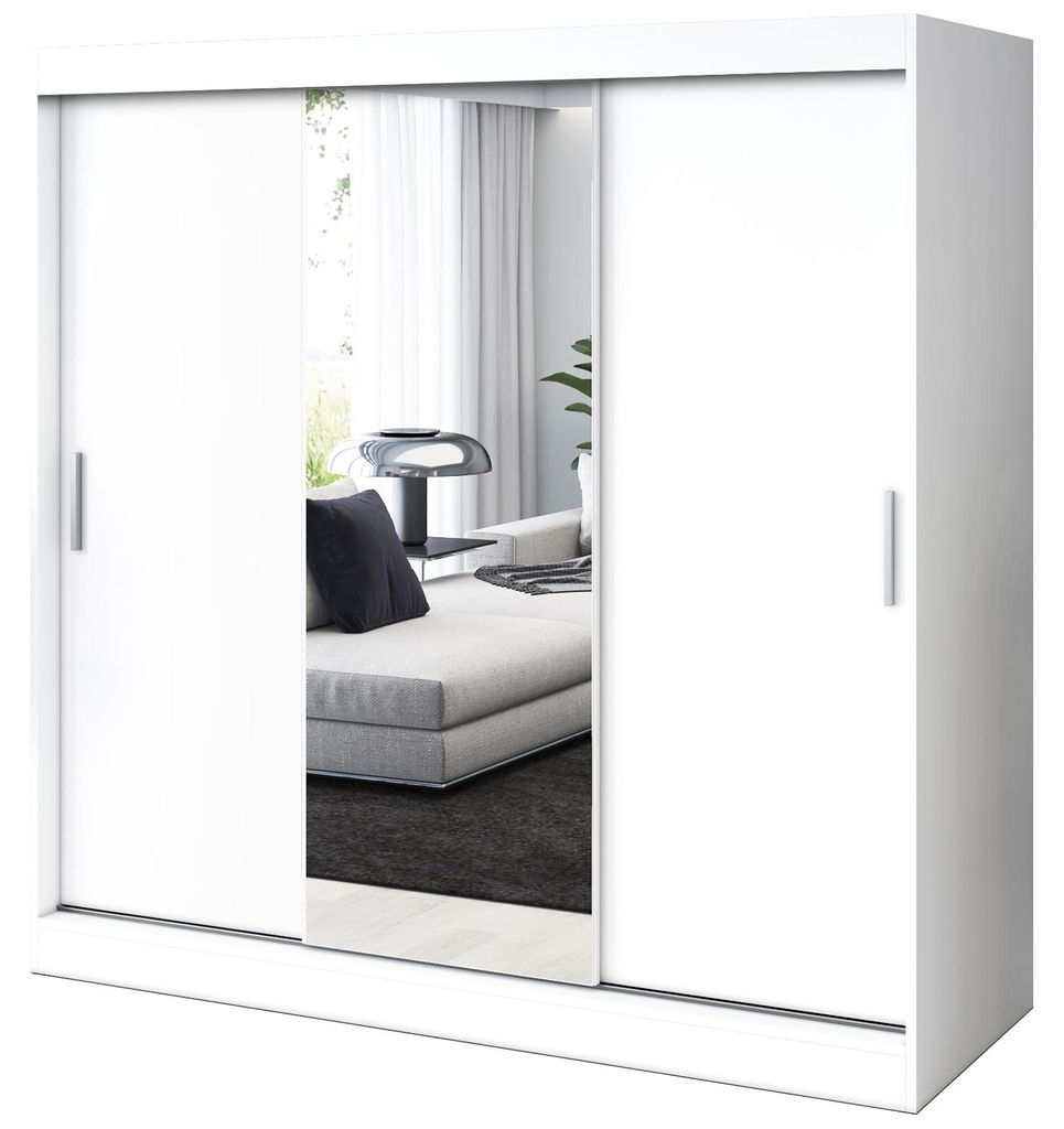 Szafa przesuwna - 200x200cm - Biały Mat - Szafa przesuwna Zdjęcie produktu 