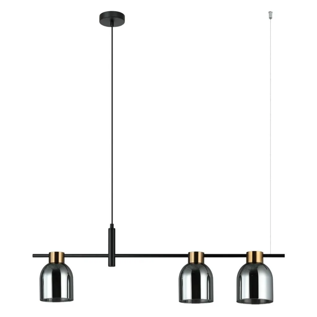 Lampadario Italux Servio PND-66892-3-BK-SG Design Sospensione Luxury
