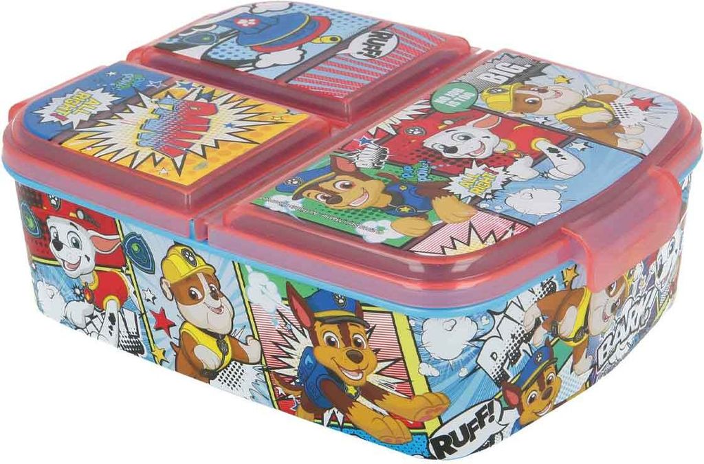 Paw Patrol Kinder Brotdose Lunchbox mit 3 Fächern & tollem Produktbild 