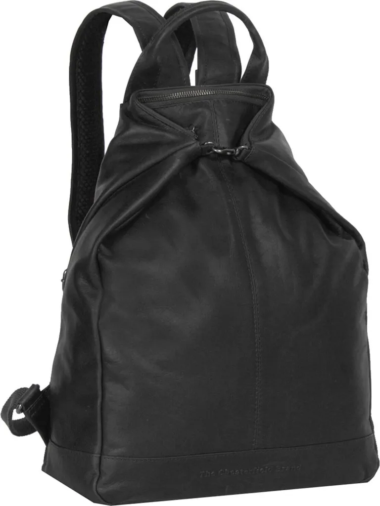 Sac à dos en cuir noir Manchester de The Chesterfield Brand, capacité 14,9L