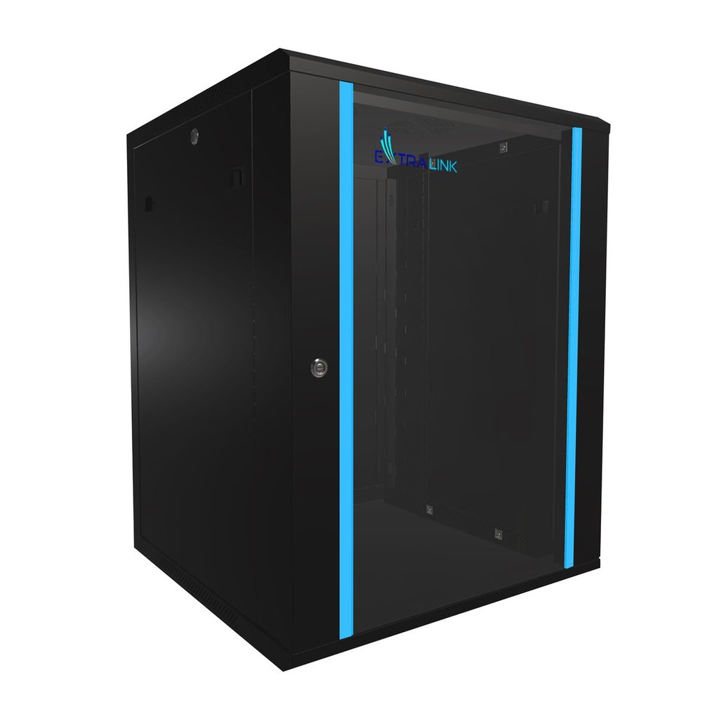 Extralink Racková skříň 15U 600x600 Černá montovaná na zdi, Obrázek produktu 