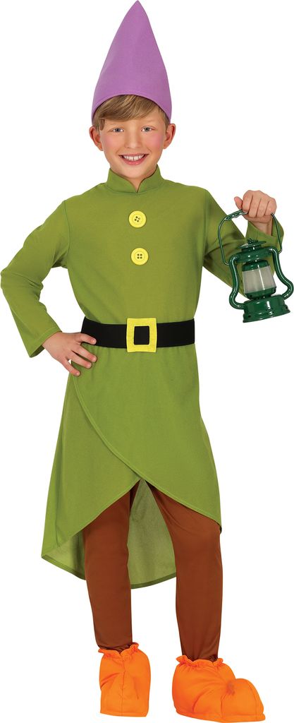FIESTAS GUIRCA Märchen Zwerg Faschings Kostüm Kinder Jungen Waldzwerg Karneval Kinder Kostüm Jungen inkl. Zwergenmütze 10-12 Jahre