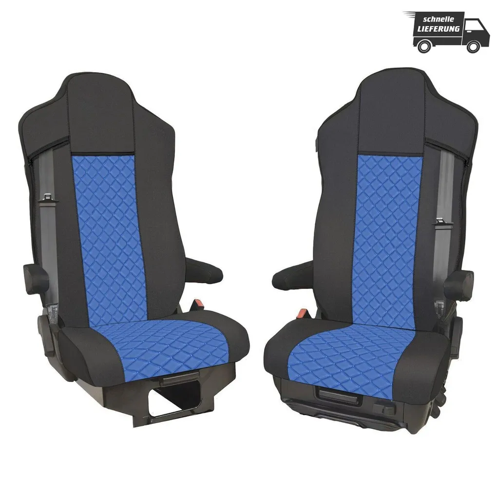 Fodere Sedili Iveco S-WAY 2021+ Ecopelle Blu - Protezione Interni Camion