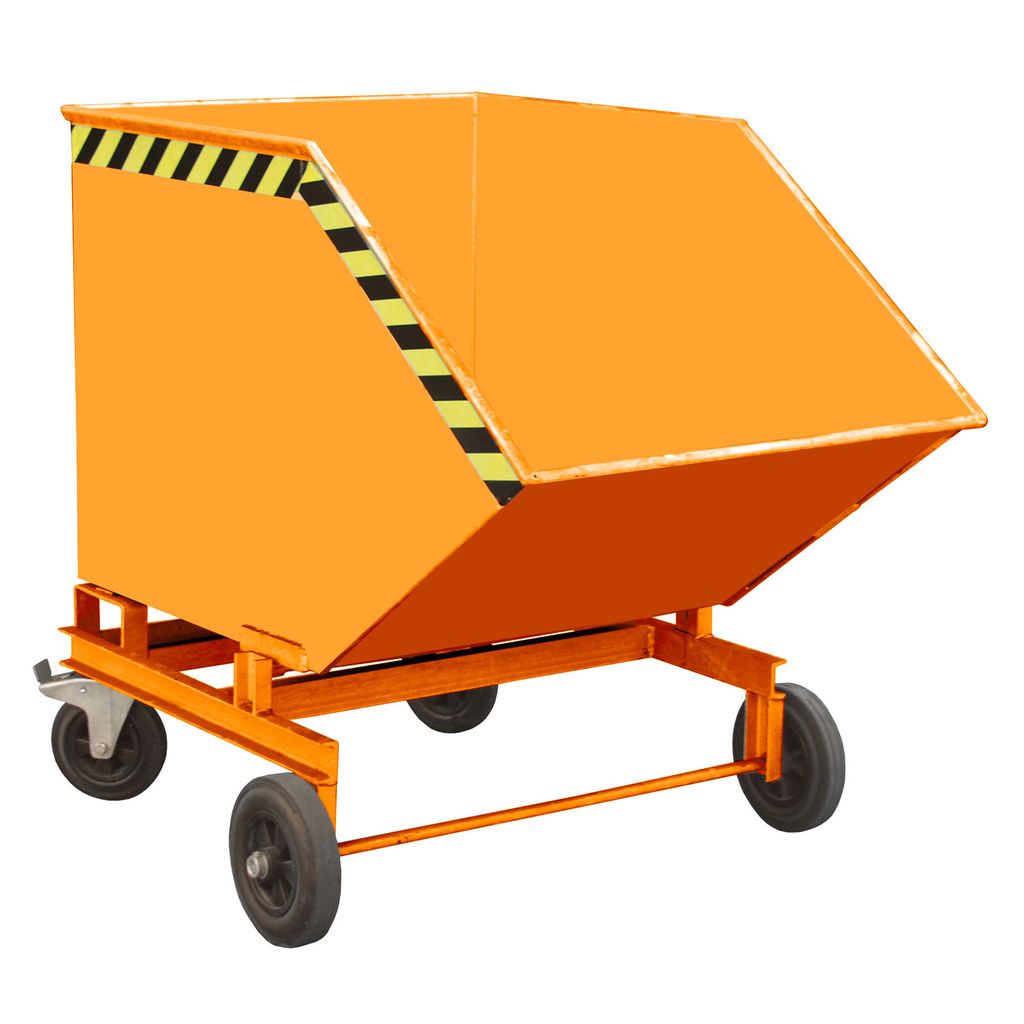 Bauer Späne-Kastenwagen SKW 600, lackiert, Gelborange