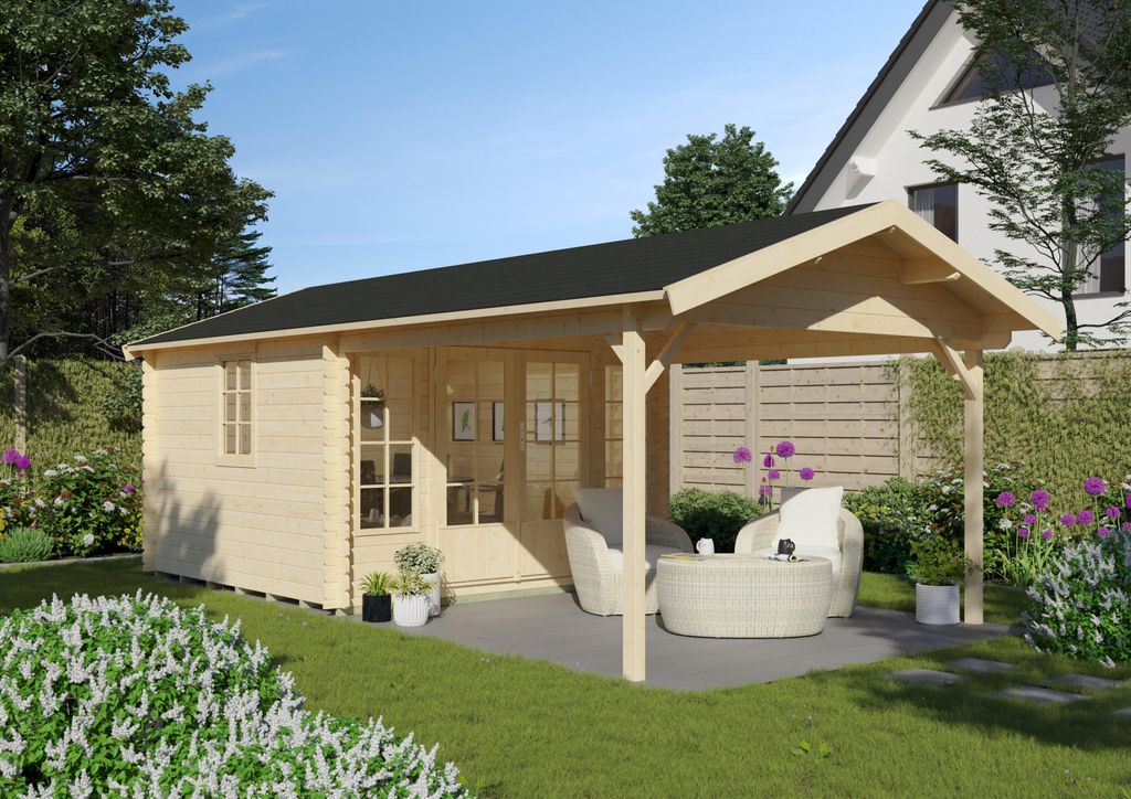 Gartenhaus Portland 3,00x3,00 m - inklusive langlebigem EPDM-Dach