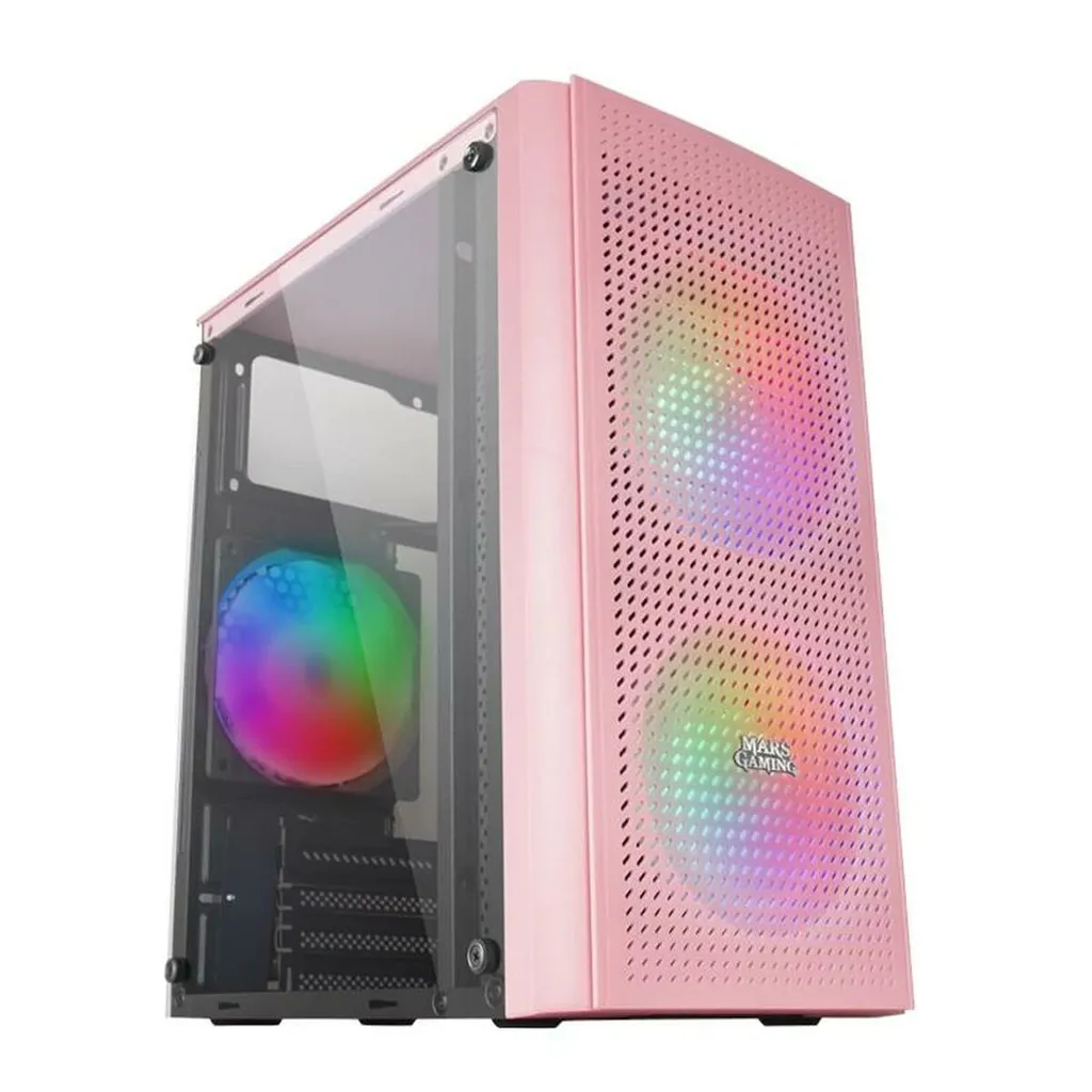 Boîtier PC MC300 Rose : Fini la Surchauffe avec 3 Ventilateurs Inclus