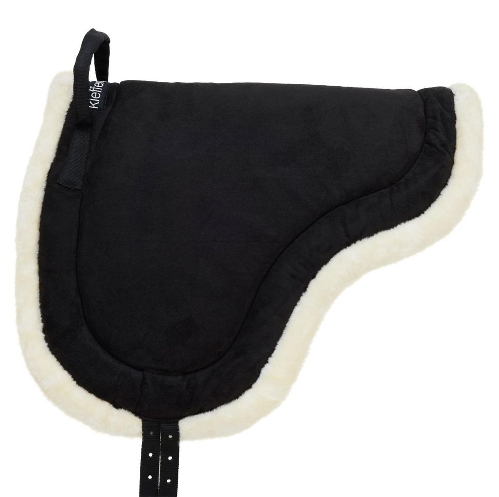 Kieffer Passion Reitkissen FLUFFY PAD, Reitpad für Pferde - schwarz/natur