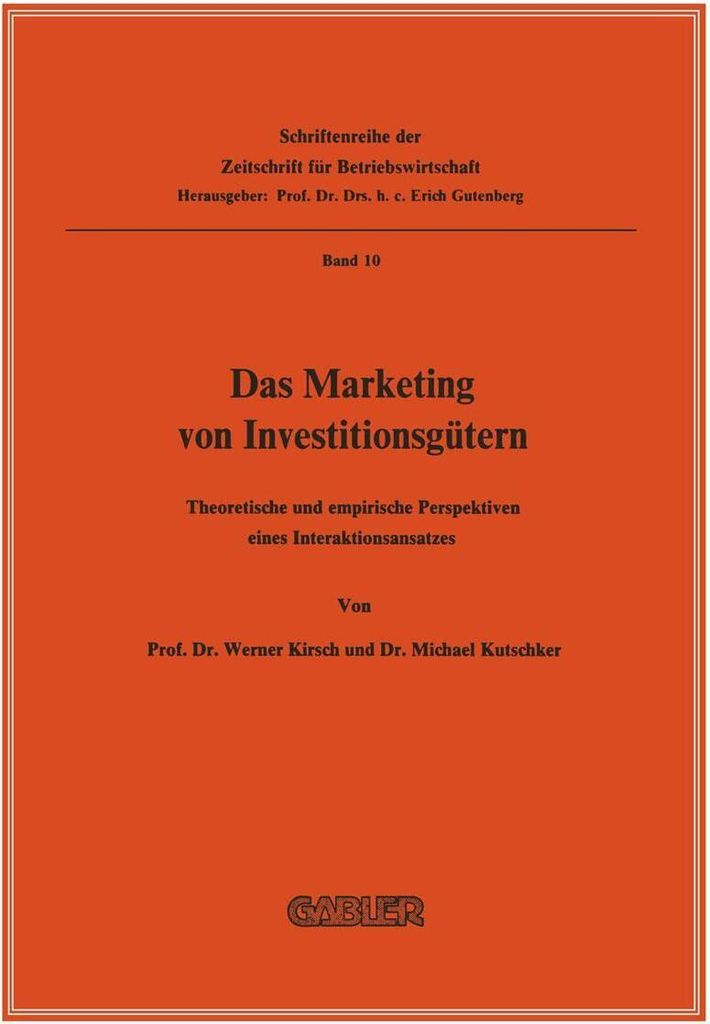Das Marketing von Investitionsgütern