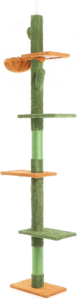 Fudajo Kratzbaum deckenhoch 229–275 cm in Grün, Produktbild 7