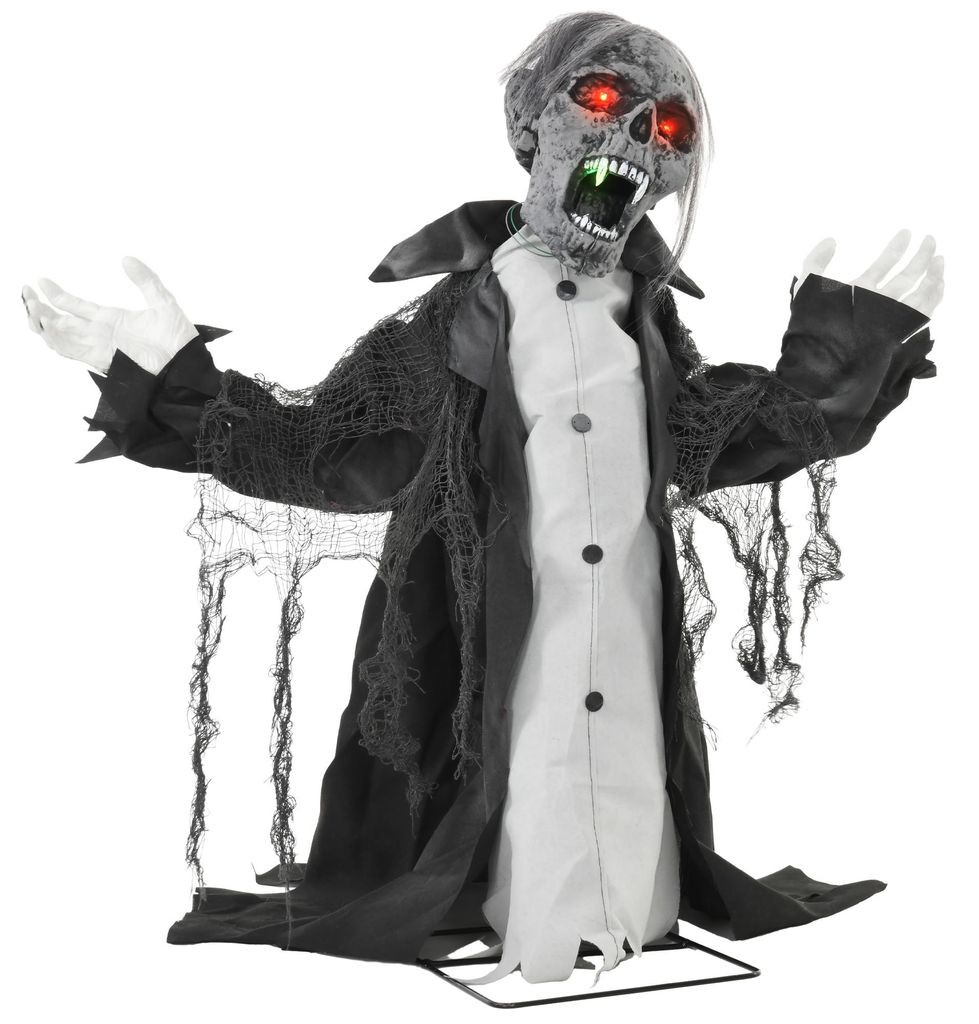 HOMCOM Halloween Dekoration Skelett mit Rot Leuchtende Produktbild 