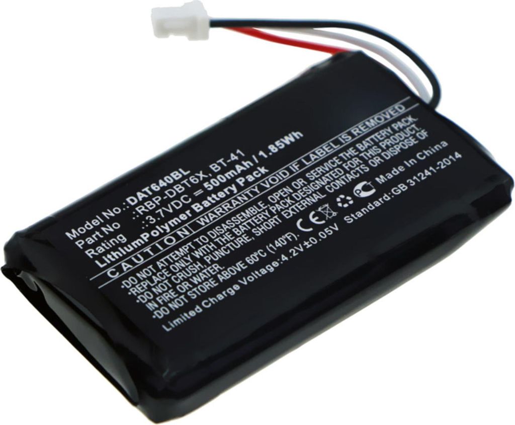 CELLONIC 1x Akku für Barcode Scanner Kompatibel mit Datalogic Rida DBT6400, BT-41 - (500mAh, 3.7V)