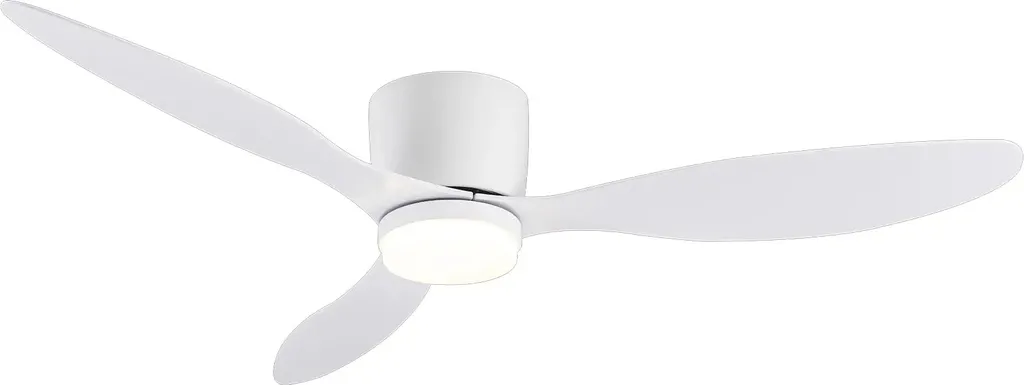 Ventilateur de plafond pour salon et chambre blanc 132 cm avec éclairage