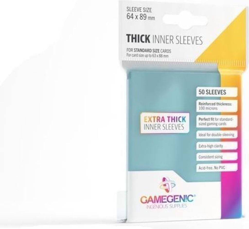 Gamegenic - Thick Inner Sleeves (50 Sleeves) Produktbild 