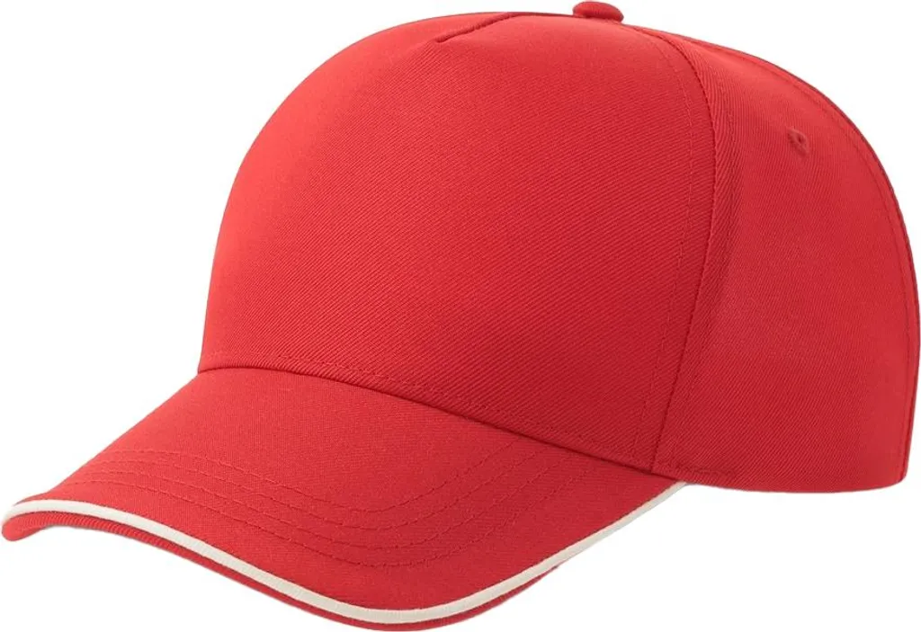 Urban Style: Cappellino Atlantis Recy Five Piping Rosso/Bianco AB742