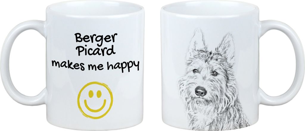 Berger de Picardie, Berger Picard - Tasse mit Hund, fröhliche Tasse für Hundeliebhaber, personalisiertes Geschenk der Marke Art-Dog
