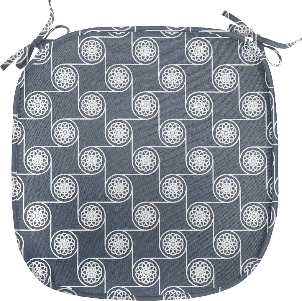 ABAKUHAUS japanisch Polster für Esszimmerstühle, Eastern japanische Aufwändige, Dekoratives wasserfestes Kissen mit Riemen für Küchensitze, 40...