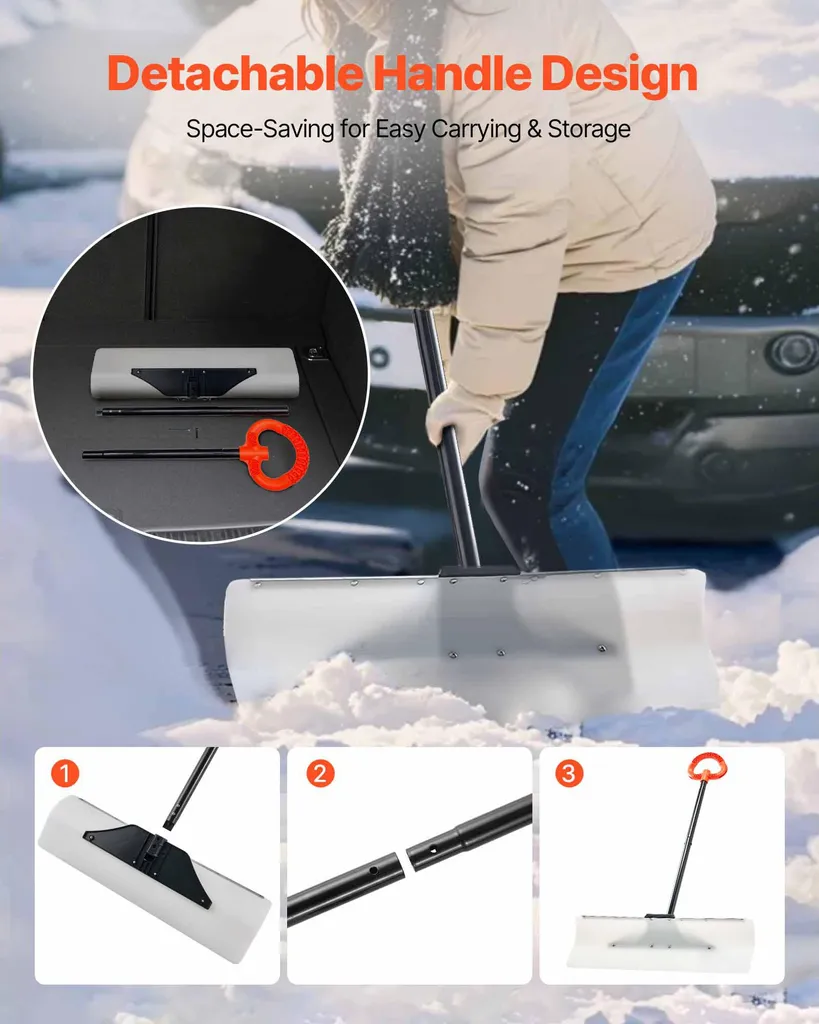 Pelle à Neige 76 cm Anti Mal de Dos avec Lame HDPE Large SucceBuy